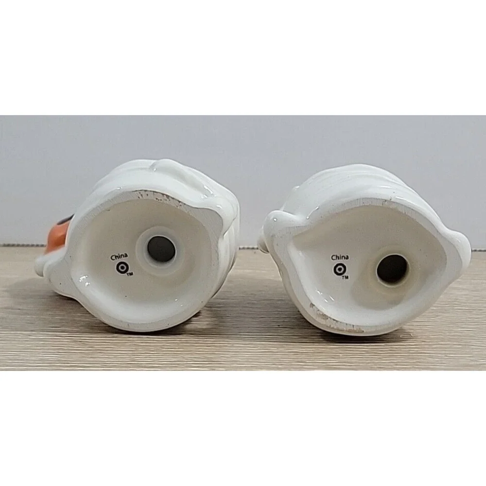 Halloween Mummy Salt and Pepper Shakers Spooky Ceramic‎ Figurines 3in